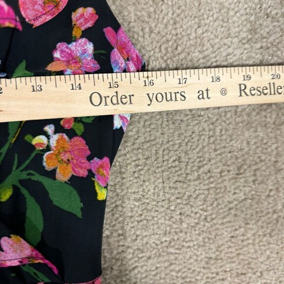 Lulus Blooming Love Jumpsuit Womens Size XS Black Floral Print‎ Ruffled Wide Leg - Picture 7 of 12